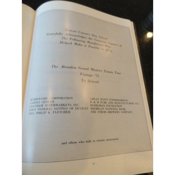 Vintage ’75 Bobby Riggs Signed Autographed GRAND MASTERS’ Tennis Program Detroit - Picture 10 of 10